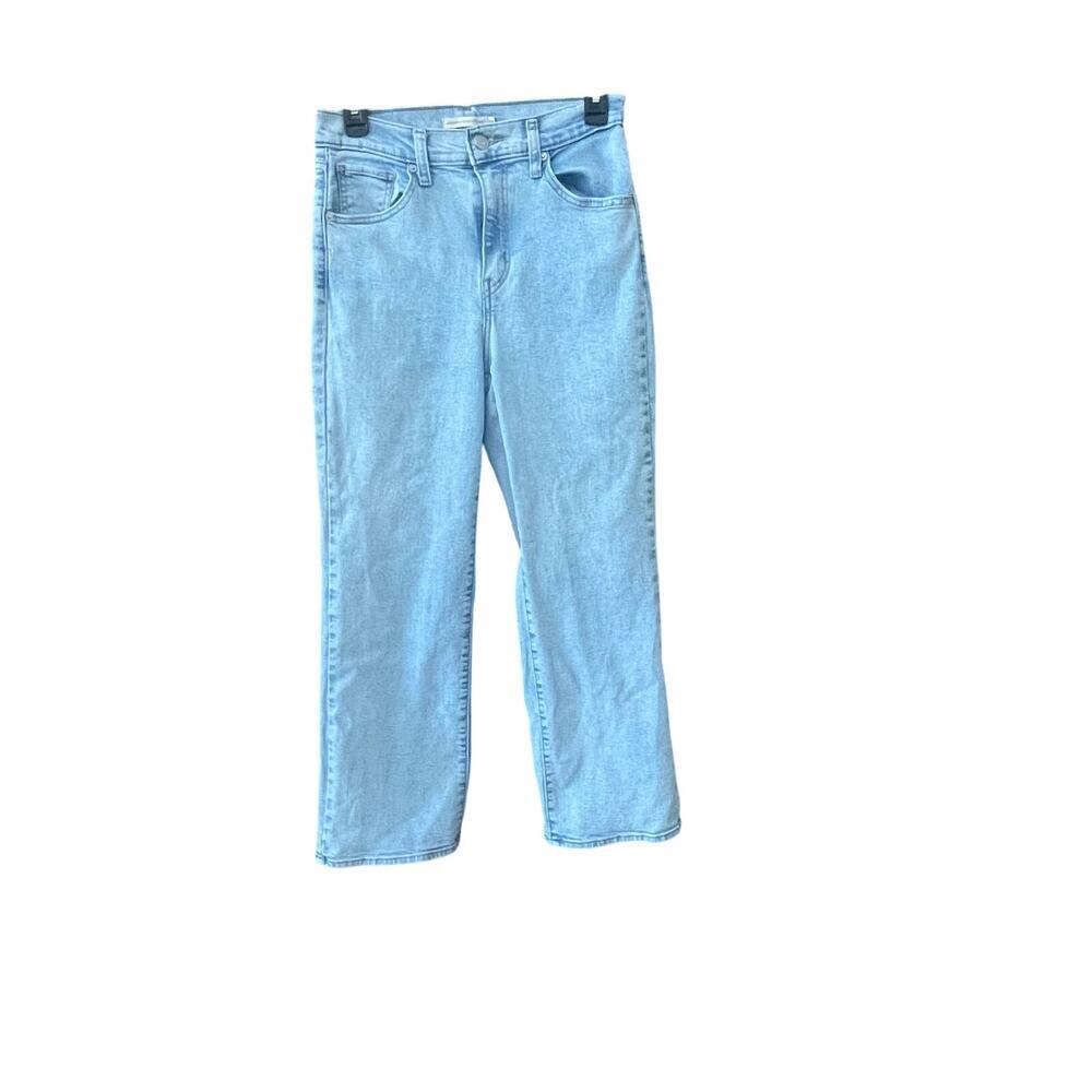Levis High Waisted Crop Flare Womens Size 28 Light Wash Jeans Denim Stretch